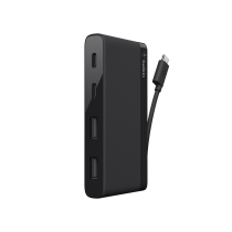 BELKIN Mini Hub 4 porte (con Cavo USB-C) (Nero)