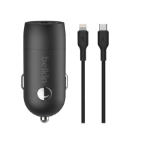BELKIN Combo Caricatore Auto USB-C (30W) + Cavo Lightning 1m