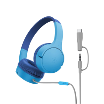 BELKIN Soundform Mini Cuffie con filo per bambini (USB-C/Jack) (Blu)