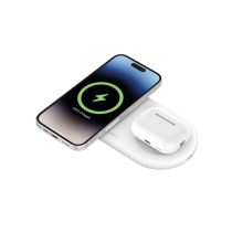 BELKIN Stazione di ricarica wireless 2-in-1 con Qi2 (15 W) (Bianco)