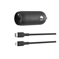 BELKIN Combo Caricatore Auto USB-C (30 W) + Cavo Lightning 1m (Nero)