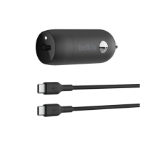 BELKIN Combo Caricatore Auto USB-C (30 W) + Cavo USB-C 1m (Nero)