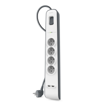 BELKIN Multipresa/Parafoudre 4 prese + 2 USB (2m)