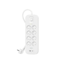 BELKIN Multipresa parafoudre 8 prese + USB-C + USB-A (2m)