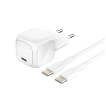 BELKIN Caricatore da Parete 20W + Cavo USB-C a USB-C 1m (Bianco)