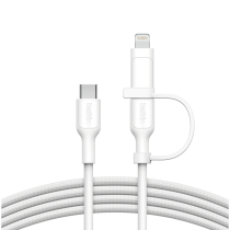 BELKIN BoostCharge Pro Cavo 2-in-1 USB-C e Lightning 1.5m (Bianco)