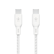BELKIN Cavo USB-C a USB-C 100W Intrecciato 2m (Bianco)