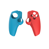 DOBE Custodia in Silicone Sinistra/Destra per Controller PS5 Portal (Rosso/Blu)